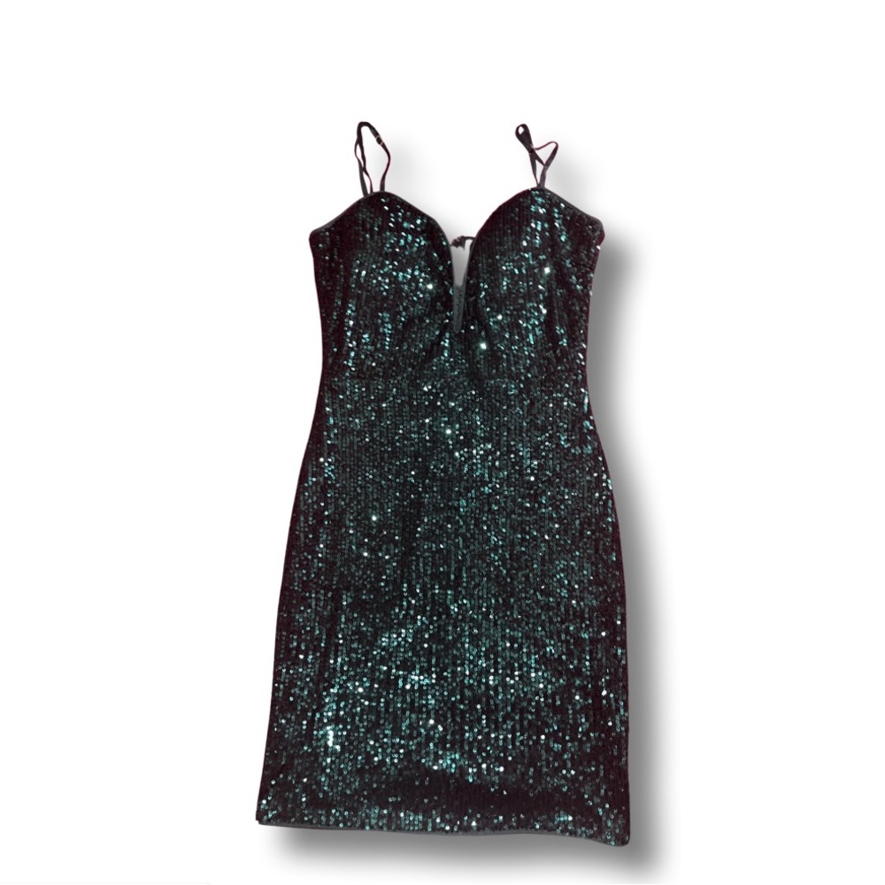 Green sequin mini bodycon dress Windsor